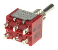 4-1825139-5 TE Connectivity Toggle Switch, Panel Mount, (On)-On-(On), DP3T, Solder Terminal, 120 ac/dc, 28V ac/dc