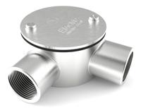 471-1265 RS PRO Angle Box, Conduit Fitting, 20mm Nominal Size, 1.5mm, 316 Stainless Steel, Silver IP67 rating