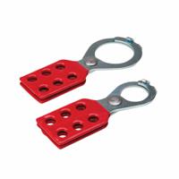 105718 Brady Red 6-Lock Steel Lockout Hasp, 8.51mm Shackle