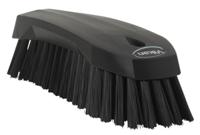 38909 Vikan Hard Bristle Black Scrubbing Brush, 36mm bristle length, Polyester bristle material