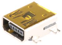 651305142821 Wurth Elektronik Right Angle, SMT, Socket Type Micro AB 2.0 USB Connector