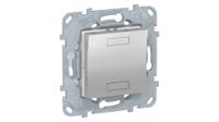 nu553030 Schneider Electric Silver Push Button Light Switch, 1 Gang, New Unica