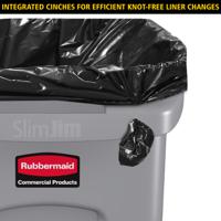 1955959 Rubbermaid Commercial Products Rubbermaid 60L Black Polyethylene Waste Bin