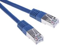 411-475 RS PRO, 2m Cat6, Blue RJ45 to Male RJ45 Male, S/FTP Shielded, Terminated PVC Sheath