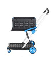 259-5115 RS PRO Foldable Folding Trolley Plastic Platform Trolley, 1000 x 600 x 1070mm, 70kg Load