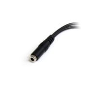 muyhsfmm StarTech.com Female 3.5mm Stereo Jack to Male 3.5mm Stereo Jack x 2 Aux Cable, Black, 130mm MUYHSFMM