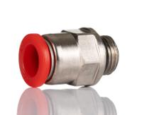 c02251028 Norgren Pneufit C Series Push-in Fitting, G 1/4 Male to Push In 10 mm, Threaded-to-Tube Connection Style