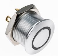 175-8556 RS PRO Illuminated Push Button Switch, Momentary, Panel Mount, 16mm Cutout, SPST, Green, Red LED, 36V dc, IP67