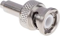 r141075000w Radiall Straight 50Ω Cable Mount BNC Connector, Plug, Nickel, Crimp Termination, RG188, RG316