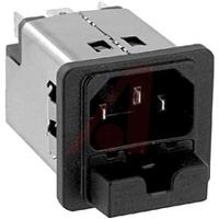 522006431 Schurter C14 Snap-In IEC Connector Male, 6A, 250 V, Fuse Size 5 x 20mm