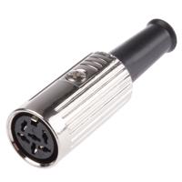 491-223 RS PRO 6 Pole Din Socket, 1A, 100 V ac, Push Lock, Female, Cable Mount