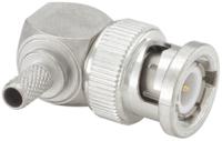 51s207-306n5 Rosenberger BNC Series, Plug Cable Mount BNC Connector, 50Ω, Crimp Termination, Right Angle Body