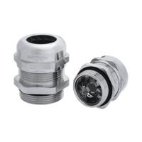 53112640 Lapp SKINTOP Series Silver Nickel Plated Brass Cable Gland, M25 Thread, 9mm min., 17mm max., IP68