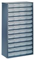 137393 Raaco 48 Drawer Storage Unit, Steel, 552mm x 306mm x 150mm, Blue