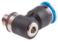 qsmlv-m7-6-i Festo QS Series Elbow Threaded Adaptor, M7 Male to Push In 6 mm, Threaded-to-Tube Connection Style, 130833