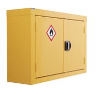440-924 RS PRO Yellow Steel Lockable 2 Door Hazardous Substance Cabinet, 570mm x 850mm x 255mm