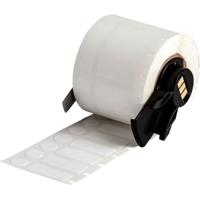 m6-98-499 Brady B-499 Black on White Cable Labels, 25.40 mm Width, 9.53mm Label Length, 25.4mm Label Width
