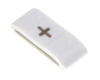 531-08051-mho85x5we-100-pvc-wh HellermannTyton HODS85 Slide On Cable Markers, Black on White, Pre-printed "+", 1.8 → 6.3mm Cable, 531-08051