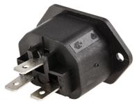 px079363 Bulgin C13 Panel Mount IEC Connector Socket, 10A, 250 V