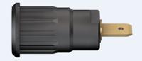 233120-21 Staubli Black Female Banana Socket, 4 mm Connector, Press Fit Termination, 24A, 1000V, Gold Plating