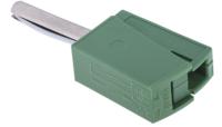215-411 WAGO Green Male Banana Plug, 4 mm Connector, Cage Clamp Termination, 20A, 42V, Nickel Plating