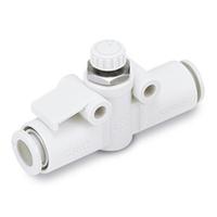 as1002f-04-x214 SMC AS100 Series Threaded Speed Controller, M5 Inlet Port x 4mm Tube Outlet Port