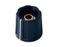 a2616630 OKW 16mm Black Potentiometer Knob for 6mm Shaft Round Shaft, A2616630