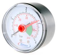 192-6105 RS PRO Analogue Pressure Gauge 4bar Back Entry 50mm Outside Diameter, With RS Calibration