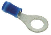 31906 TE Connectivity, PIDG Insulated Ring Terminal, M6 Stud Size, 1mm² to 2.5mm² Wire Size, Blue