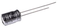 eeuta1e101 Panasonic 100μF Aluminium Electrolytic Capacitor 25V dc, Radial, Through Hole - EEUTA1E101