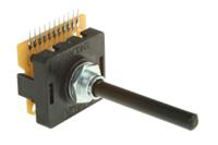 pt-6461 APEM, 10 Position SP10T Rotary Switch, 500 mA @ 250 V ac, Through Hole