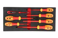 125-3063 RS PRO Pozidriv; Slotted Insulated Screwdriver Set, 7-Piece