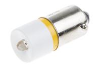 207-696 RS PRO Yellow LED Indicator Lamp, 130V ac, BA9s Base, 10mm Diameter, 225mcd