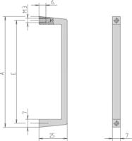 10501-002 nVent SCHROFF Handle Front Handle for Use with Chassis, Front Panels, Subracks