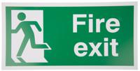 763-1819 PVC FIRE EXIT, Fire Exit, English, Exit Sign