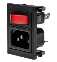 bzv03z000002 Bulgin C14 Snap-In IEC Connector Male, 10A, 250 V