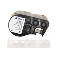 m4-47-427 Brady B-427 on Black on White, Transparent Label, 12.70 mm Width, 12.70mm Label Width