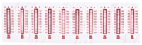 779-9779 RS PRO Non-Reversible Temperature Sensitive Label, 40°C to 71°C, 9 Levels