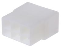 480004-5 TE Connectivity, AMP FASTIN-FASTON 6 Way Nylon 66 Crimp Terminal Housing, 6.35mm Tab Size, Natural