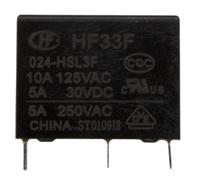 hf33f024-hsl3f Hongfa Europe GMBH PCB Mount Power Relay, 24V dc Coil, 10A Switching Current, SPST