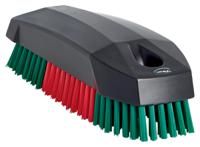 644052 Vikan Hard Bristle Black Scrubbing Brush, 15mm bristle length, Polyester bristle material