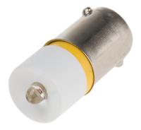 210-608 RS PRO Yellow LED Indicator Lamp, 28V dc, BA9s Base, 10mm Diameter, 630mcd