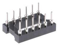 110-87-312-41-001101 Preci-Dip 2.54mm Pitch Vertical 12 Way, Through Hole Turned Pin Open Frame IC Dip Socket, 1A