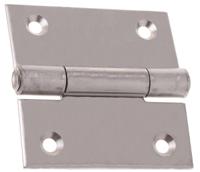 448-5247 Pinet Stainless Steel Butt Hinge, Screw Fixing, 60mm x 60mm x 2mm