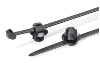 156-03587-s50rosft8gsd-pppa66hirhs-bk HellermannTyton Cable Ties, Cable Tray Cable Tie, 200mm x 4.9 mm, Black Polypropylene, Pk-500