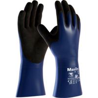 56-530-t7 ATG MaxiDry Plus Black, Blue Nylon Nylon Work Gloves, Size 7, NBR Coating