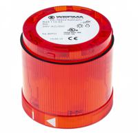 84311055 Werma 843 Series Red Flashing Effect Beacon Unit, 24 V dc, LED Bulb, AC, DC, IP54