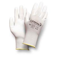 polywhite10 Lebon Protection Polywhite White Polyurethane Work Gloves, Polyurethane Coating