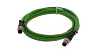 1300480115 Molex Cordset, 4 Contacts, Cable, M12 Connector, Plug, Male/Male, IP67, E11A0601 Series