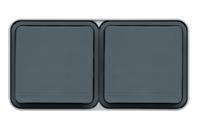 wnc122 Hager Cubyko Grey 1 Gang Plug Socket, 2 Poles, 16A, Outdoor Use
